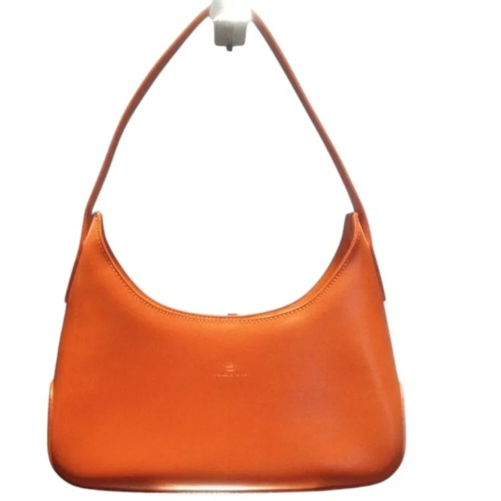Daniela Moda Italian Leather orange shoulder bag | GUC - Picture 1 of 12